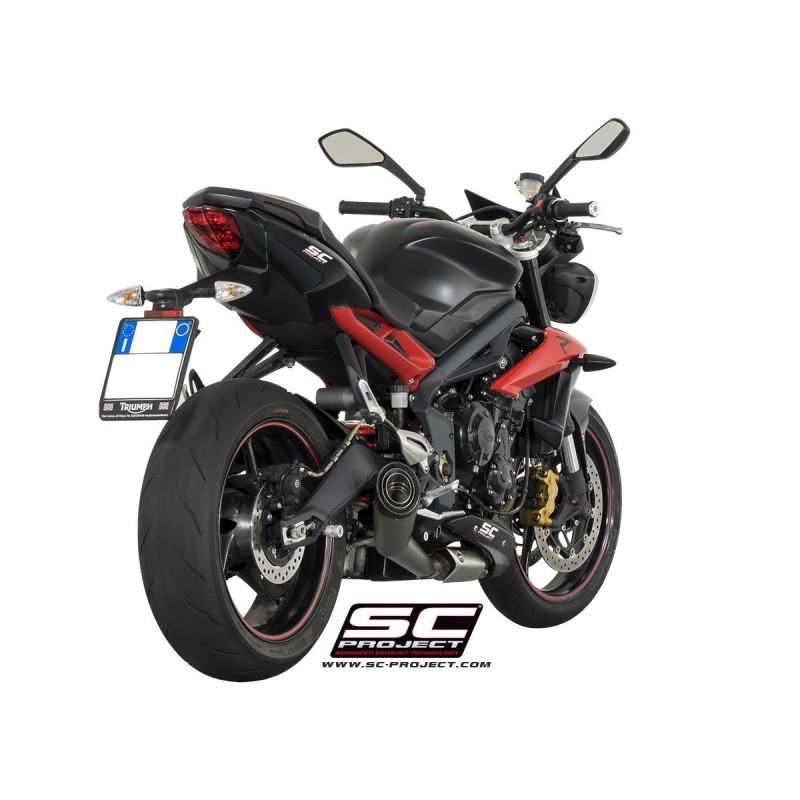 Uitlaatdemper Conical S1 RVS Triumph Street Triple 675-R-RX (13-16)