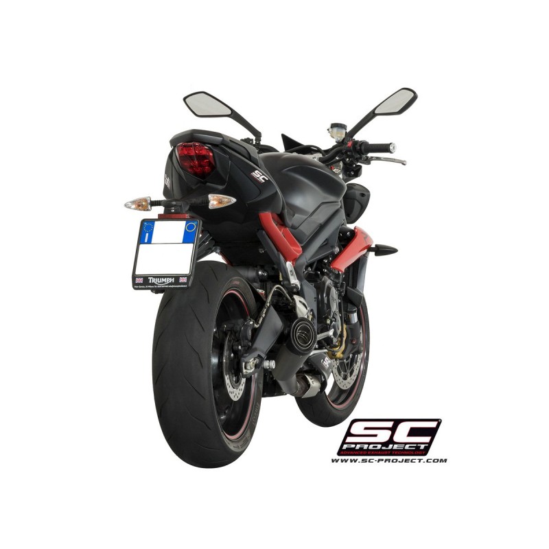 Uitlaatdemper Conical S1 RVS Triumph Street Triple 675-R-RX (13-16)