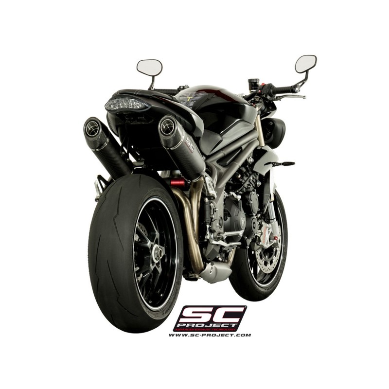 Uitlaatdemper Oval carbon Triumph Speed Triple 1050-S-R (16-17)