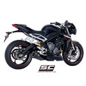 Uitlaatdemper SC1-R zwart Triumph Street Triple S660-A2/765-S-R-RS (17-19)