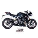 Uitlaatdemper SC1-R zwart Triumph Street Triple S660-A2/765-S-R-RS (17-19)