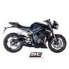 Uitlaatdemper SC1-R zwart Triumph Street Triple S660-A2/765-S-R-RS (17-19)