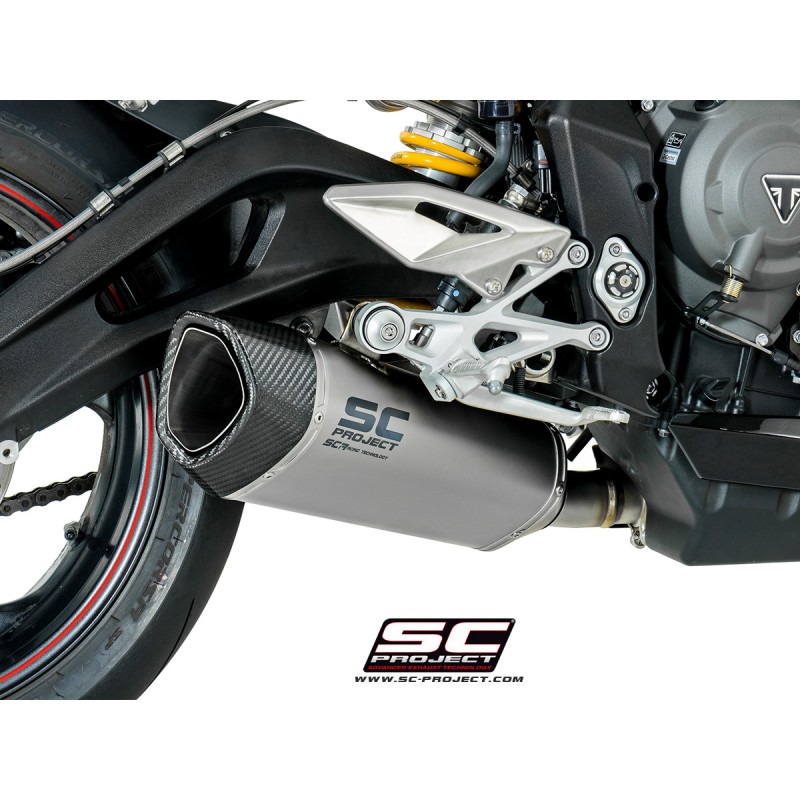 Uitlaatdemper SC1-R titanium Triumph Street Triple S660-A2/765-S-R-RS (17-19)