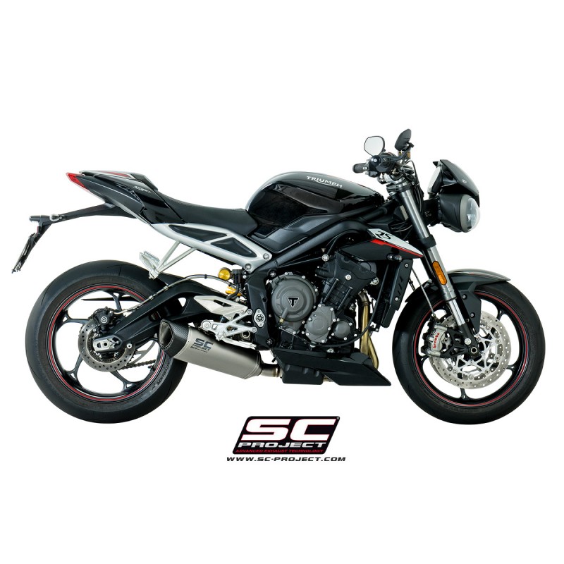 Uitlaatdemper SC1-R titanium Triumph Street Triple S660-A2/765-S-R-RS (17-19)