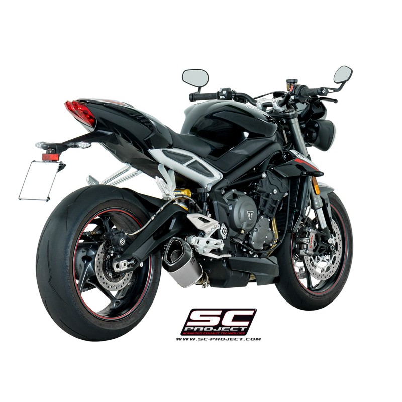 Uitlaatdemper SC1-R titanium Triumph Street Triple S660-A2/765-S-R-RS (17-19)