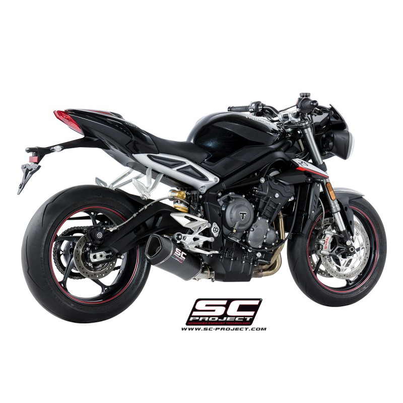 Uitlaatdemper SC1-R carbon Triumph Street Triple S660-A2/765-S-R-RS (17-19)