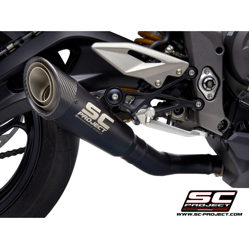 Uitlaatdemper S1 zwart Triumph Street Triple S660-A2(17-19)