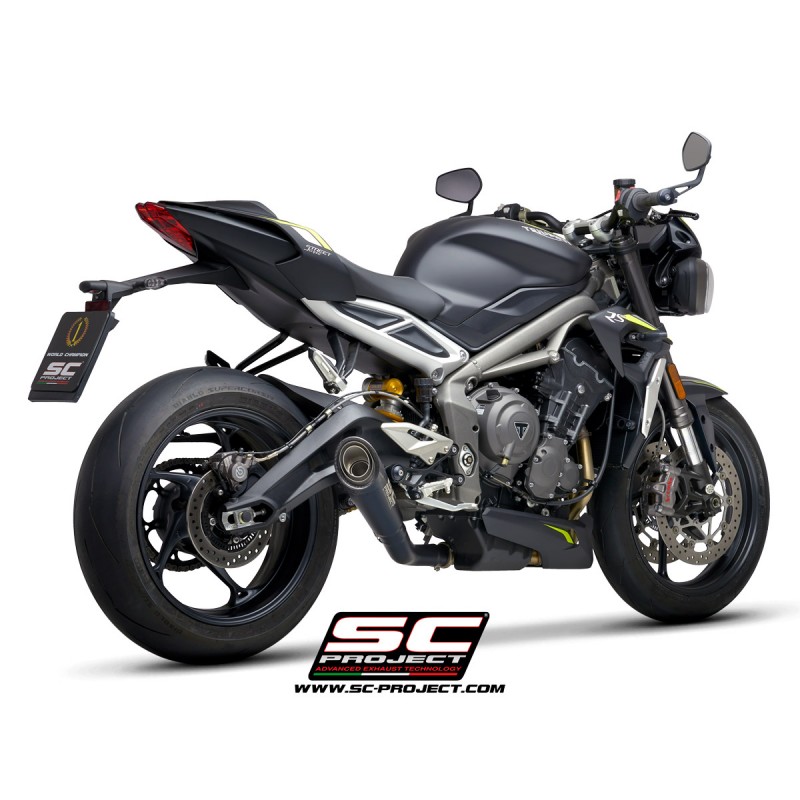 Uitlaatdemper S1 zwart Triumph Street Triple S660-A2(17-19)