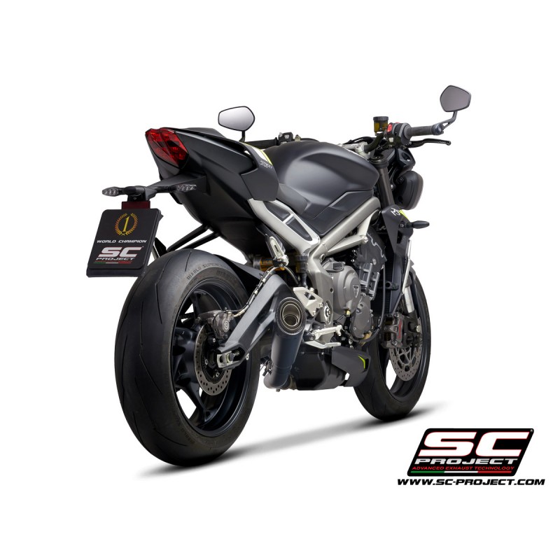 Uitlaatdemper S1 zwart Triumph Street Triple S660-A2(17-19)