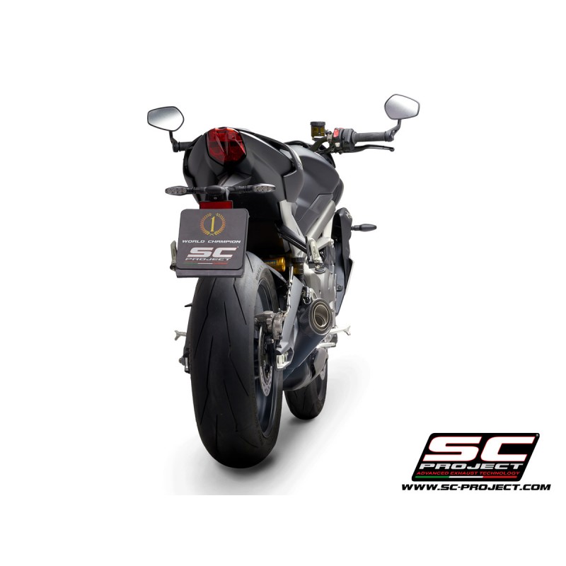 Uitlaatdemper S1 zwart Triumph Street Triple S660-A2(17-19)