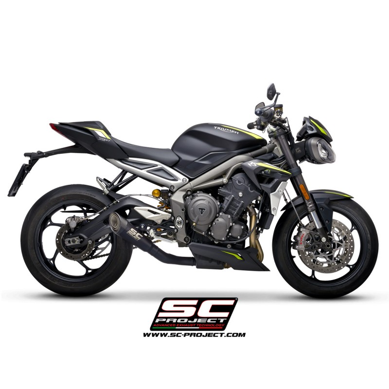 Uitlaatdemper S1 zwart Triumph Street Triple S660-A2(17-19)