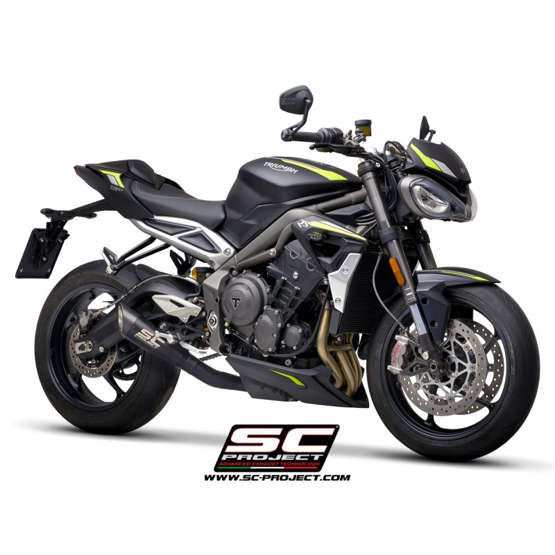 Uitlaatdemper S1 zwart Triumph Street Triple S660-A2(17-19)