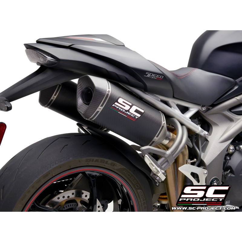 Uitlaatdempers SC1-M carbon Triumph Speed Triple 1050-S-R (18-20)