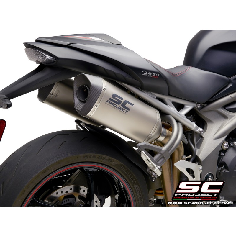 Uitlaatdempers SC1-M titanium Triumph Speed Triple 1050-S-R (18-20)