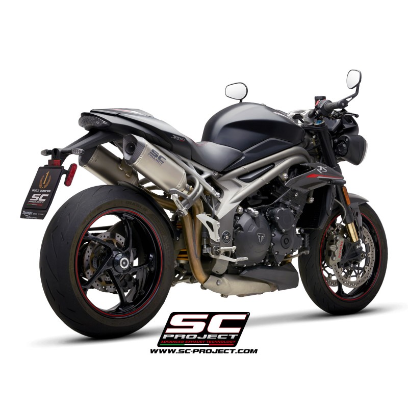Uitlaatdempers SC1-M titanium Triumph Speed Triple 1050-S-R (18-20)