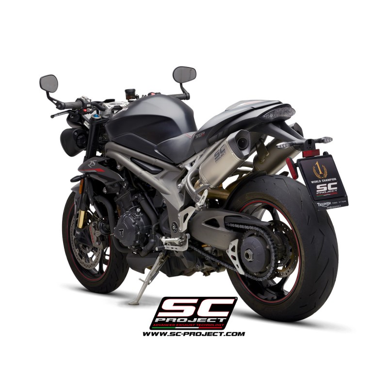 Uitlaatdempers SC1-M titanium Triumph Speed Triple 1050-S-R (18-20)