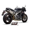 Uitlaatdempers Oval titanium Triumph Speed Triple 1050-S-R (18-20)