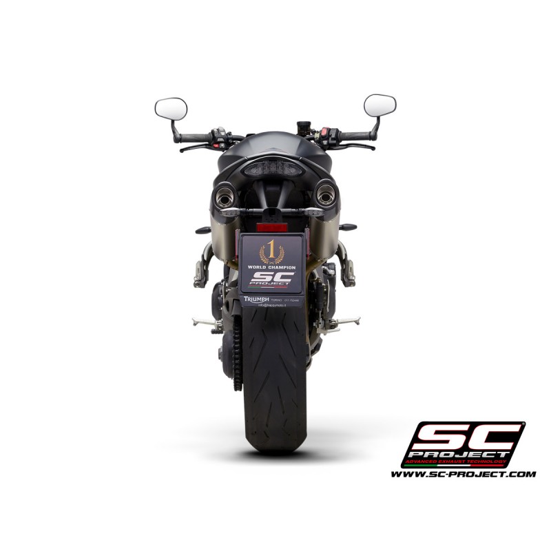 Uitlaatdempers Oval titanium Triumph Speed Triple 1050-S-R (18-20)