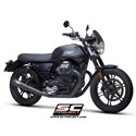 Uitlaatdempers Conical zwart Moto Guzzi V7 III (17-20)