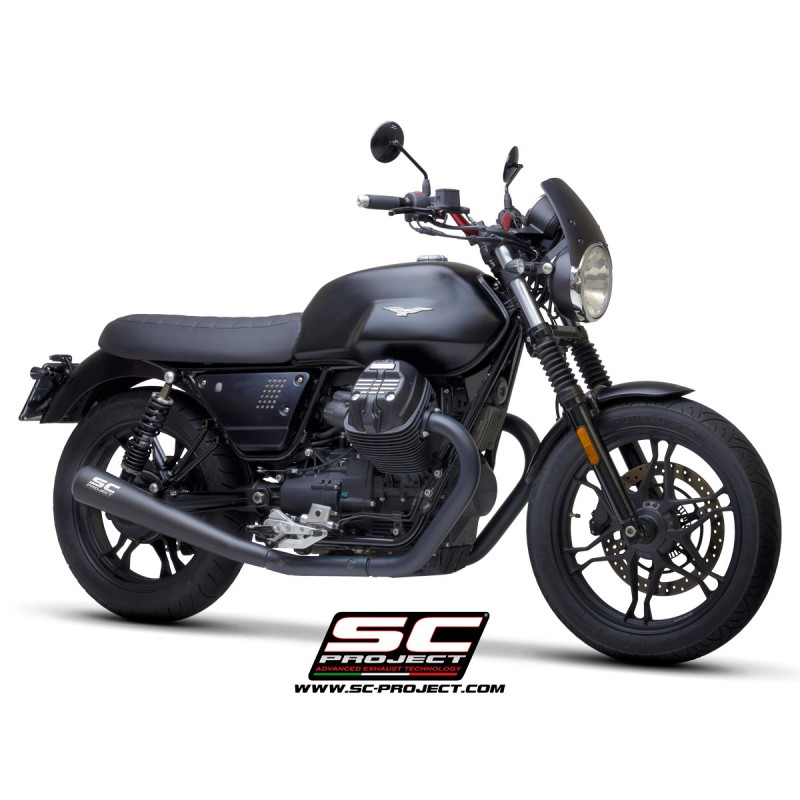 Uitlaatdempers Conical zwart Moto Guzzi V7 III (17-20)