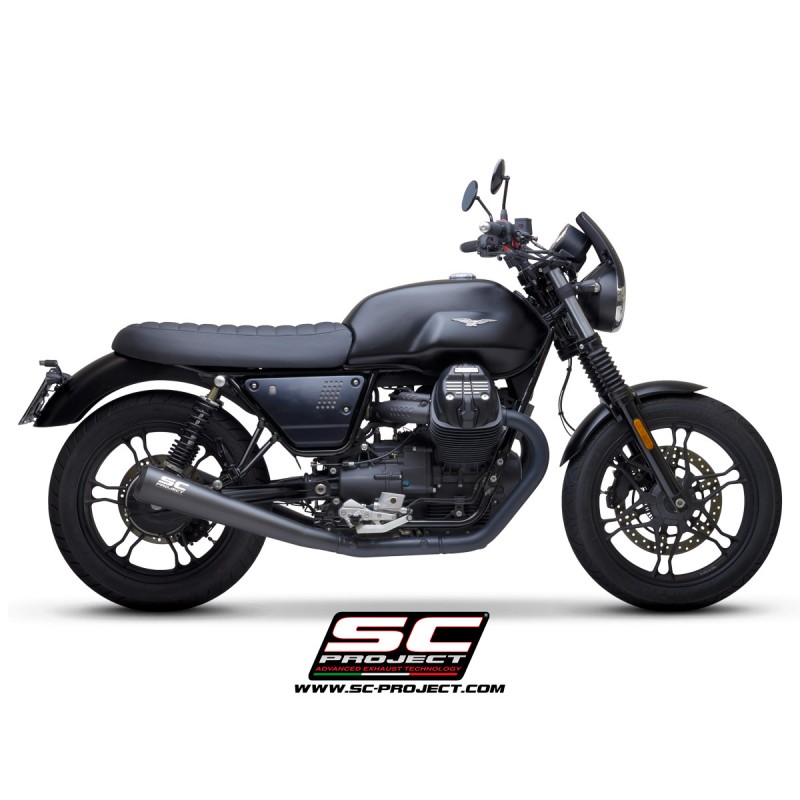 Uitlaatdempers Conical zwart Moto Guzzi V7 III (17-20)