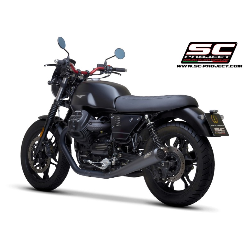 Uitlaatdempers Conical zwart Moto Guzzi V7 III (17-20)