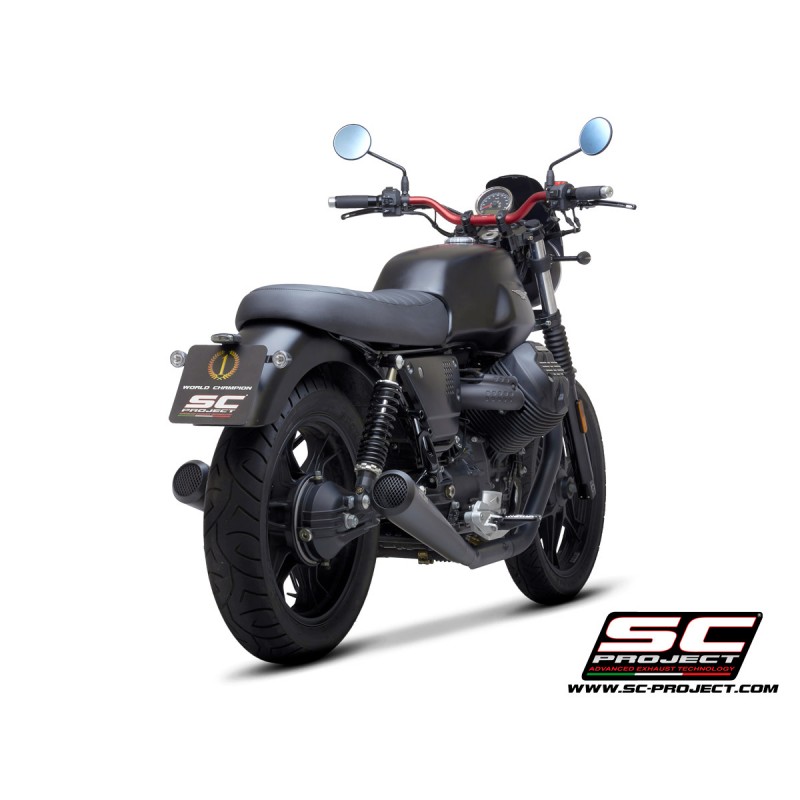 Uitlaatdempers Conical zwart Moto Guzzi V7 III (17-20)