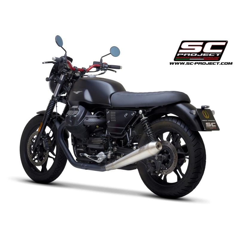 Uitlaatdempers Conical racer RVS Moto Guzzi V7 III (17-20)