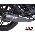 Uitlaatdempers Conical racer zwart Moto Guzzi V7 III (17-20)