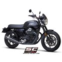 Uitlaatdempers Conical racer zwart Moto Guzzi V7 III (17-20)