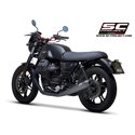 Uitlaatdempers Conical racer zwart Moto Guzzi V7 III (17-20)