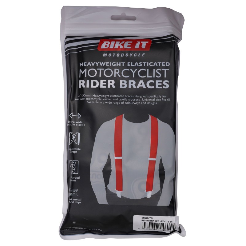 Black Motorcyclist Braces