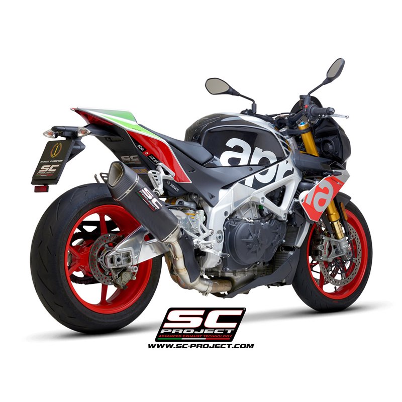 Uitlaat SC1-R carbon Aprilia Tuono V4