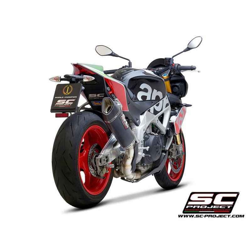 Uitlaat SC1-R carbon Aprilia Tuono V4