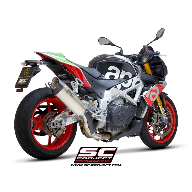 Uitlaat SC1-R titanium Aprilia Tuono V4