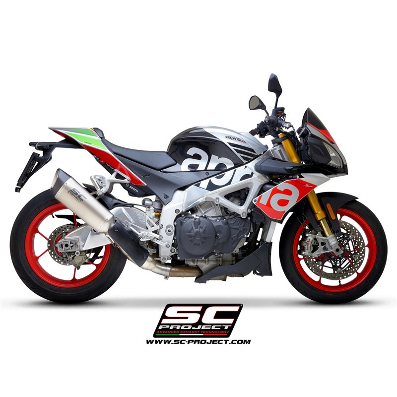 Uitlaat SC1-R titanium Aprilia Tuono V4