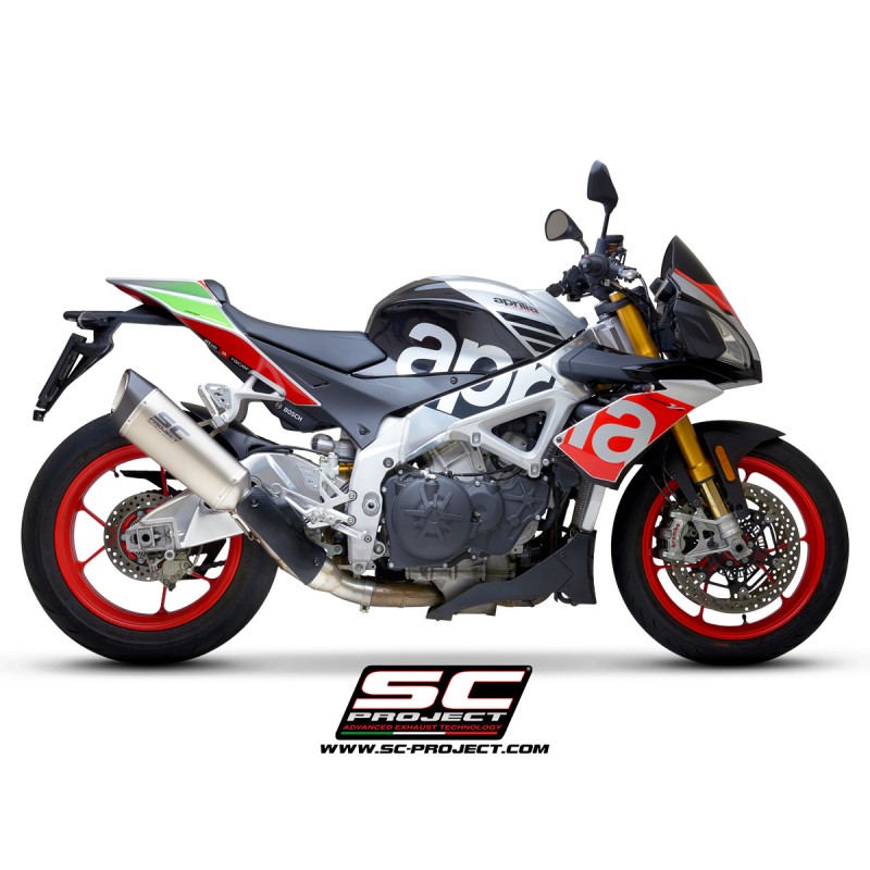 Uitlaat SC1-R titanium Aprilia Tuono V4
