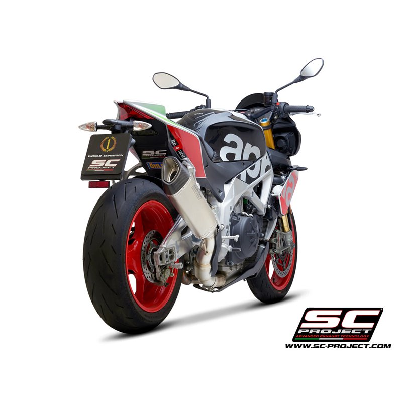 Uitlaat SC1-R titanium Aprilia Tuono V4