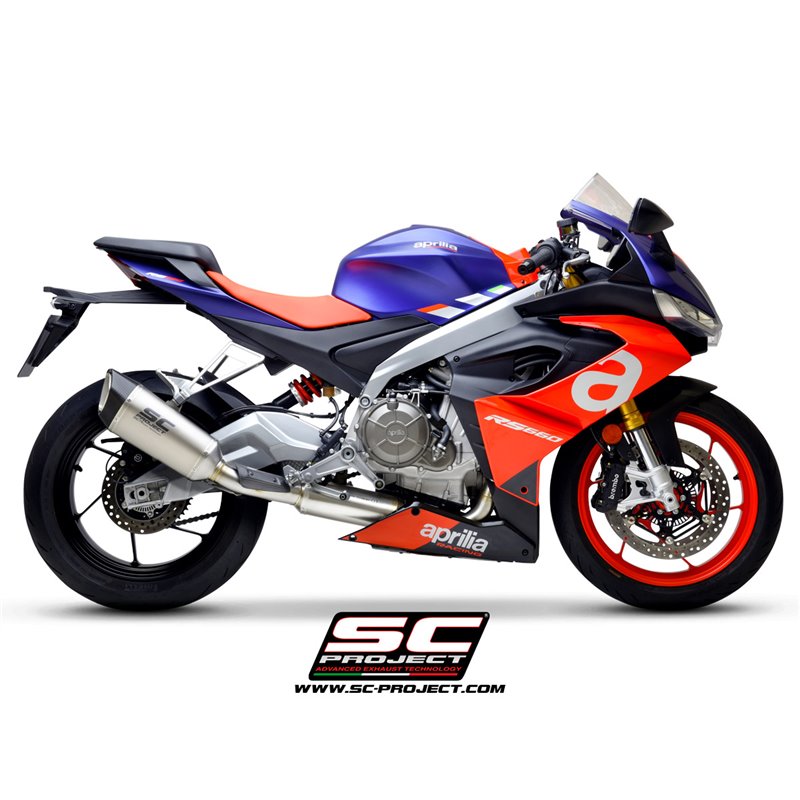 Uitlaatsysteem 2-1 SC1-R Titanium Aprilia RS660/Tuono