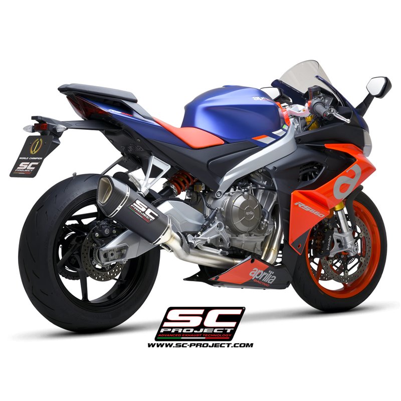 Uitlaatsysteem RVS 2-1 SC1-R carbon Aprilia RS660/Tuono