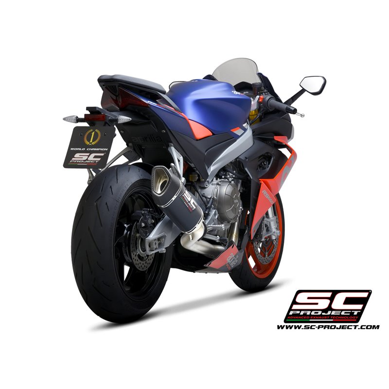 Uitlaatsysteem RVS 2-1 SC1-R carbon Aprilia RS660/Tuono