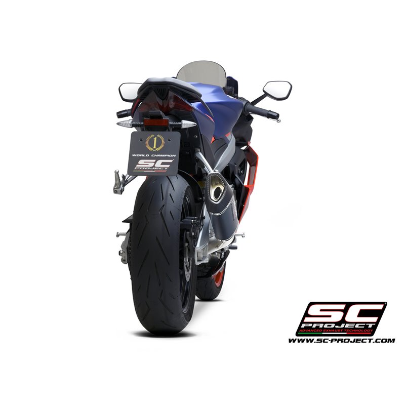 Uitlaatsysteem RVS 2-1 SC1-R carbon Aprilia RS660/Tuono