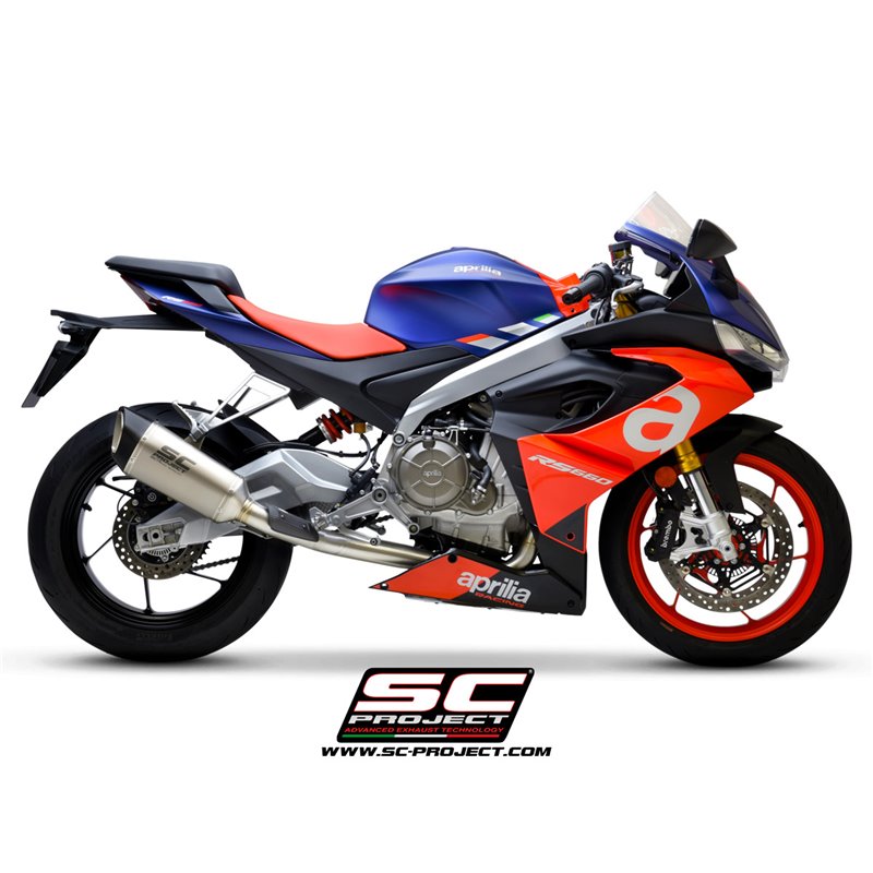 Uitlaatsysteem RVS 2-1 SC1-R Titanium Aprilia RS660/Tuono