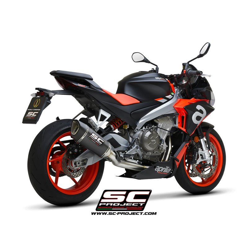 Uitlaatsysteem RVS 2-1 SC1-R carbon Aprilia RS660/Tuono