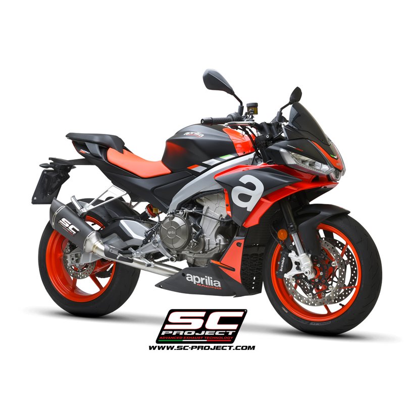 Uitlaatsysteem RVS 2-1 SC1-R carbon Aprilia RS660/Tuono