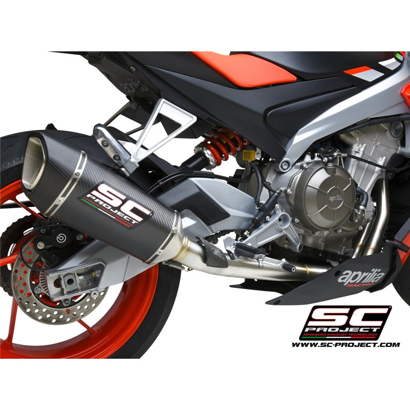 Uitlaatsysteem RVS 2-1 SC1-R carbon Aprilia RS660/Tuono