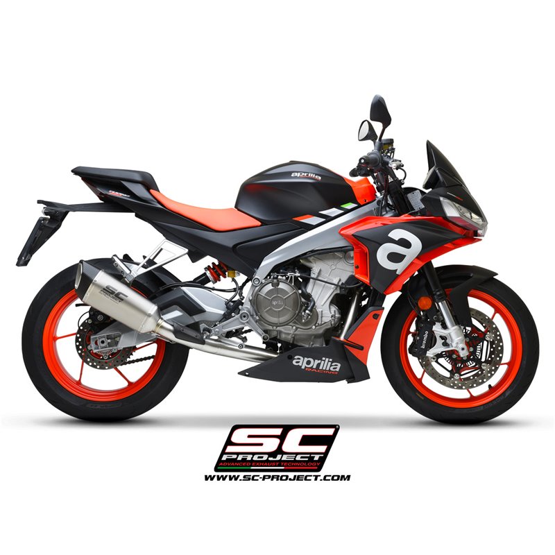 Uitlaatsysteem RVS 2-1 SC1-R Titanium Aprilia RS660/Tuono