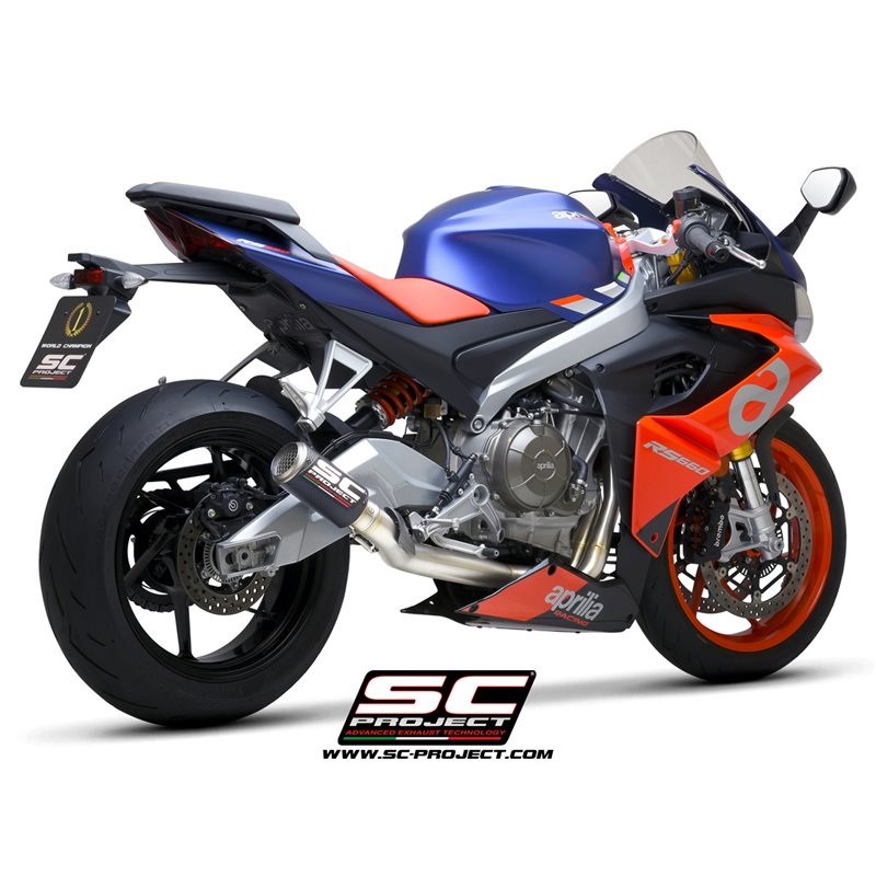 Uitlaatsysteem RVS 2-1 CR-T carbon Aprilia RS660/Tuono