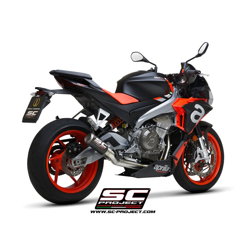 Uitlaatsysteem RVS 2-1 CR-T carbon Aprilia RS660/Tuono