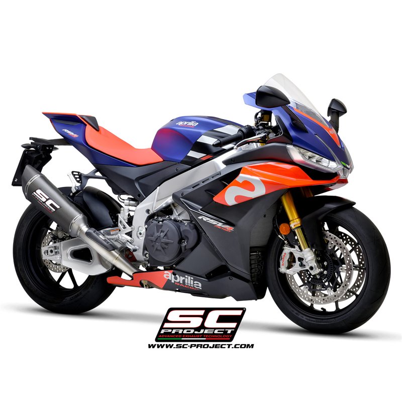 Uitlaat SC1-R 350mm carbon Aprilia RSV4/Tuono